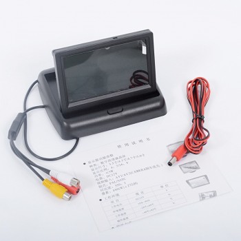 Car Monitor 4.3 Display for Rear View Camera Foldable Color TFT LCD  4.3 Inch HD Screen For Car Reverse
