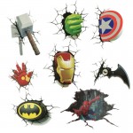 Hot Cool Avengers Stickers Marvel/DC Decals 3d Broken Car stickers Ironman Spiderman Batman Creative Stickers Decorations