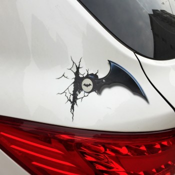 Hot Cool Avengers Stickers Marvel/DC Decals 3d Broken Car stickers Ironman Spiderman Batman Creative Stickers Decorations
