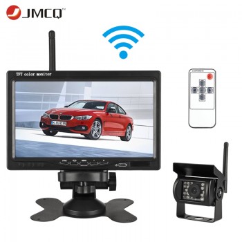 JMCQ 7 TFT LCD Wireless Wired Car Monitor HD Display Reverse Camera Parking System For Car Rearview Monitors For Truck work car