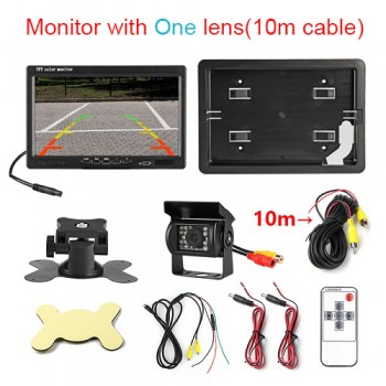 JMCQ 7 TFT LCD Wireless Wired Car Monitor HD Display Reverse Camera Parking System For Car Rearview Monitors For Truck work car