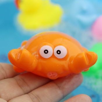 10pcs/Set Baby Bath Toy Yellow Rubber Duck Lovely  Mixed Animal Kids Bathroom Water Play Toy Squeeze Float Sounding Dabbling Toy