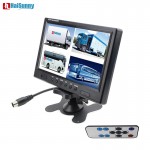 HaiSunny 9 Inch 6 model disaplay Quad Split Screen Monitor 4CH Video Input Parking Dashboard for Car parking Security monitoring