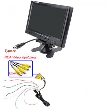 HaiSunny 9 Inch 6 model disaplay Quad Split Screen Monitor 4CH Video Input Parking Dashboard for Car parking Security monitoring