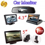 Viecar LCD Car Monitor TFT Display Desktop / Foldable / Mirror Monitor 4.3 Video PAL/NTSC Auto Parking Rearview Backup