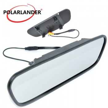 freeshipping High resolution DC 12V LCD display Car Rearview Mirror Monitor 5.0 inch for DVD Camera VCR