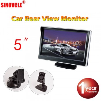 Viecar 5 Car Monitor parking reverse camera TFT LCD 5.0 Inch 800*480 16:9 Screen HD Digital Colorful for rear camera VCD DVD