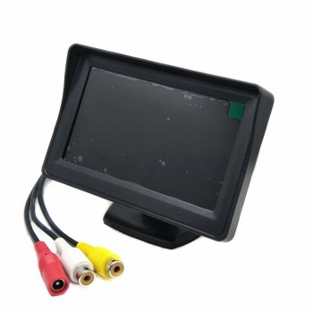 Car Monitor 4.3 inch TFT LCD Color Screen Reverse parking assistance with 2 AV input