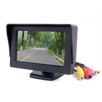 Car Monitor 4.3 inch TFT LCD Color Screen Reverse parking assistance with 2 AV input