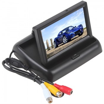Car Monitor 4.3 inch TFT LCD Color Screen Reverse parking assistance with 2 AV input