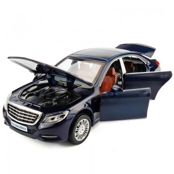 1/32 Maybach S600 Diecast Metal Car Models High Simulation Vehicle Toy With Light Music 6 Doors Can Be Opened Gifts For Children