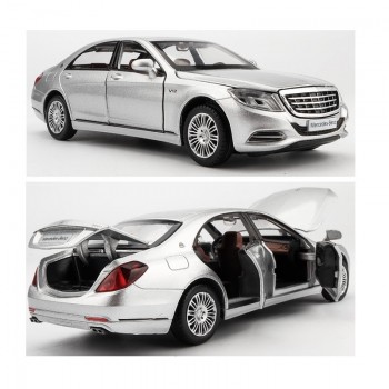 1/32 Maybach S600 Diecast Metal Car Models High Simulation Vehicle Toy With Light Music 6 Doors Can Be Opened Gifts For Children