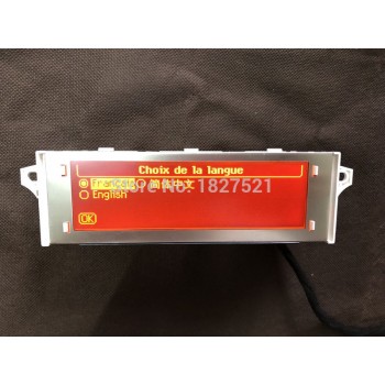 Original High Quality Support USB Bluetooth 4 Menu Display Screen Red Monitor 12 pin for Peugeot 307 407 408 citroen C4 C5