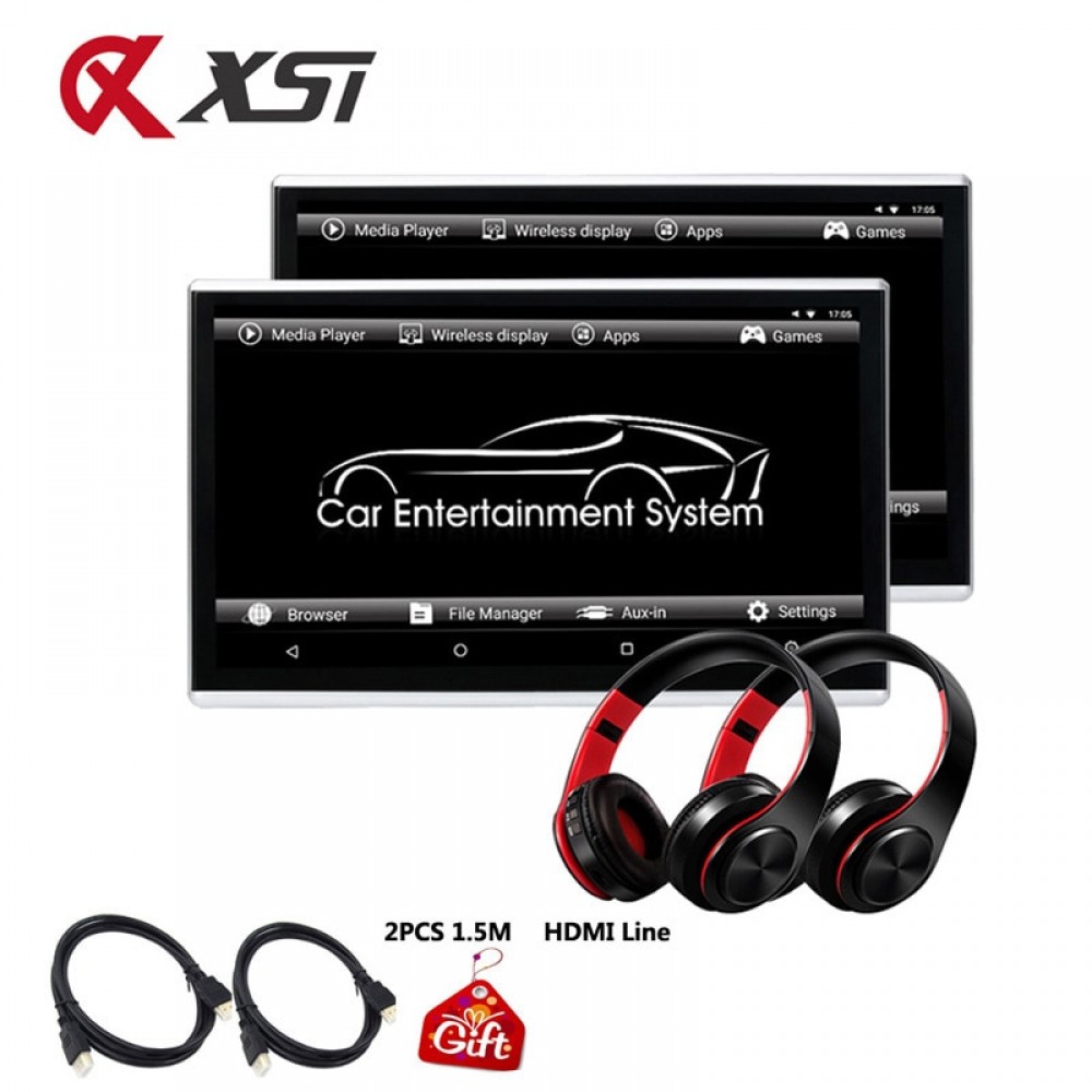 11.6 Inch Android 6.0 Car Headrest Monitor 1920*1080 HD 1080P Video Touch Screen WIFI/Bluetooth/USB/SD/HDMI/FM MP5 Video Player