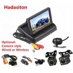 4.3 inch TFT LCD screen Car Monitor Car Rearview Reverse Parking Monitor with 2-channel Video Input,Camera optional