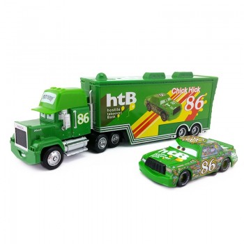 Disney Pixar Cars Mack Lightning McQueen amp; Chick Hicks amp; King amp; Fabulous Hudson Truck Toy Car 1:55 Loose New amp; Free Shipping