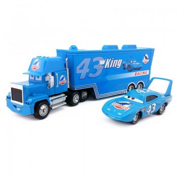 Disney Pixar Cars Mack Lightning McQueen amp; Chick Hicks amp; King amp; Fabulous Hudson Truck Toy Car 1:55 Loose New amp; Free Shipping