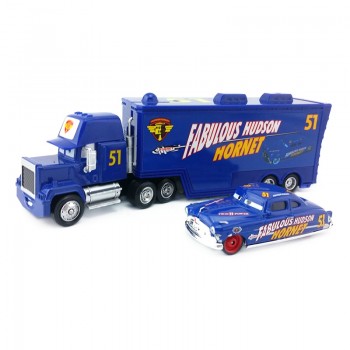Disney Pixar Cars Mack Lightning McQueen amp; Chick Hicks amp; King amp; Fabulous Hudson Truck Toy Car 1:55 Loose New amp; Free Shipping