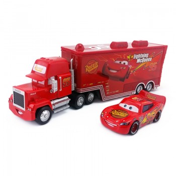 Disney Pixar Cars Mack Lightning McQueen amp; Chick Hicks amp; King amp; Fabulous Hudson Truck Toy Car 1:55 Loose New amp; Free Shipping