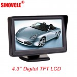 SINOVCLE Car Monitor 4.3 Screen For Rear View Reverse Camera TFT LCD Display HD Digital Color 4.3 Inch PAL/NTSC