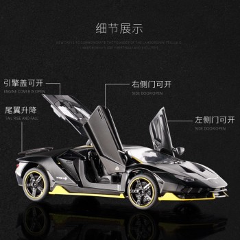 LP770 1:32 Lamborghini Car  Alloy Sports Car Model Diecast Sound Light Super Racing Car Lifting Tail Hot Wheel For Children