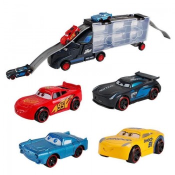 Disney Diecast Metal Alloy Pixar Cars 3 Metal Truck Hauler with 6 Small Cars Disney Cars 3 Jackson Storm McQueen Toys For Kids