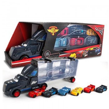 Disney Diecast Metal Alloy Pixar Cars 3 Metal Truck Hauler with 6 Small Cars Disney Cars 3 Jackson Storm McQueen Toys For Kids