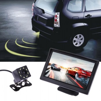 VODOOL 5 Inch TFT LCD Rear View Display Monitor Waterproof Night Vision Reversing Backup Rearview Camera Quality Car Monitors