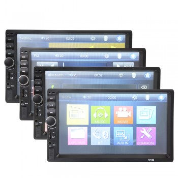 2 Din MP5 Player for Auto 7 Touch Screen 2din Car Radio Bluetooth Music Video Player Car Audio with USB Support Rear Camera
