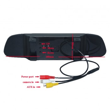 car rear view camera 4 LED+placement sunvisor 4.3 car mirror for Renault Fluence/Dacia Duster/Megane 3/ for Nissan Terrano