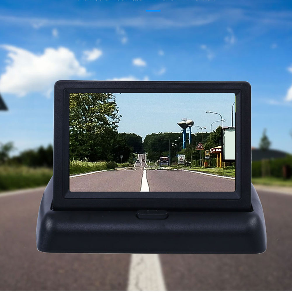 Parking  4.3  Foldable Tft Lcd Color Camera Rearview Mirror Car Monitor for Rear View Camera