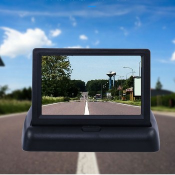 Parking  4.3  Foldable Tft Lcd Color Camera Rearview Mirror Car Monitor for Rear View Camera