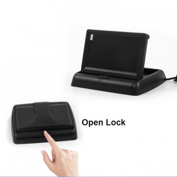 Parking  4.3  Foldable Tft Lcd Color Camera Rearview Mirror Car Monitor for Rear View Camera
