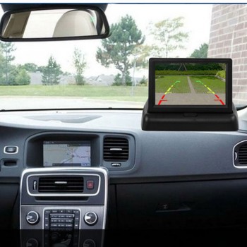 Parking  4.3  Foldable Tft Lcd Color Camera Rearview Mirror Car Monitor for Rear View Camera