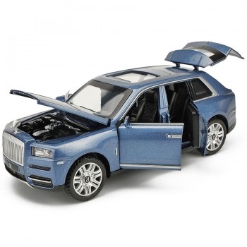 Diecast 1:32 Scale Rolls Royce Cullinan Models Of Cars Metal Model Sound And Light Pull Back SUV For Kids 7 Doors Can Be Opened