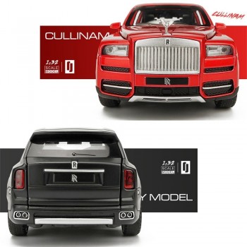 Diecast 1:32 Scale Rolls Royce Cullinan Models Of Cars Metal Model Sound And Light Pull Back SUV For Kids 7 Doors Can Be Opened