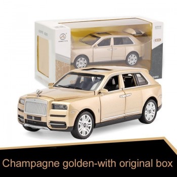 Diecast 1:32 Scale Rolls Royce Cullinan Models Of Cars Metal Model Sound And Light Pull Back SUV For Kids 7 Doors Can Be Opened