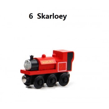 Wooden Magnetic Trains Toys Track Railway Vehicles Toys Wood Locomotive Cars for Children Kids Gift Trains Model