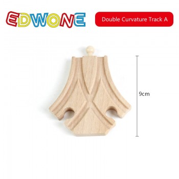 EDWONE  All Kinds Wooden Track Part Beech Wooden Railway Train Track TOY Accessories fit for Thomas Biro