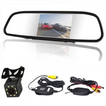 Reversing parking monitor 4.3 inch TFT LCD Color Screen Car monitor Rearview mirror,Rearview camera optional
