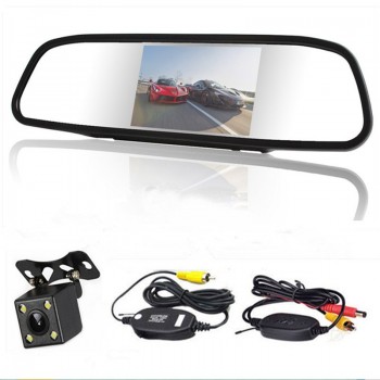 Reversing parking monitor 4.3 inch TFT LCD Color Screen Car monitor Rearview mirror,Rearview camera optional