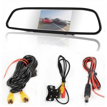 Reversing parking monitor 4.3 inch TFT LCD Color Screen Car monitor Rearview mirror,Rearview camera optional