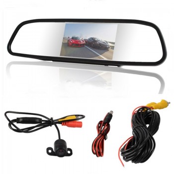 Reversing parking monitor 4.3 inch TFT LCD Color Screen Car monitor Rearview mirror,Rearview camera optional