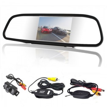 Reversing parking monitor 4.3 inch TFT LCD Color Screen Car monitor Rearview mirror,Rearview camera optional
