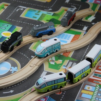 Kids electric train toy magnetic track train toy compatible with Thomas track wooden track Brio childrens educational track toy
