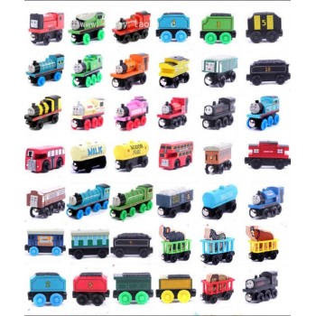 EDWONE  Diecast WOOD  Train Magnetic Trains Toy Wooden RAILWAY Toys Tank Engine Thomas Track Master For Kids Car Xmas Gift