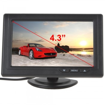 4.3 Inch Car Monitor 480 x 272 Digital Color TFT LCD 2 Channel Video Input Car Rear View Monitor