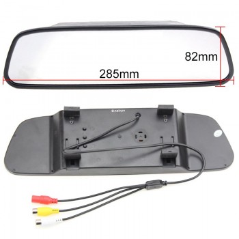 Sinairyu HD 800*480 Car Mirror Monitor 5 TFT LCD Mirror Car Parking Rear View Monitor 2 Video Input Connect Rear/ Front Camera