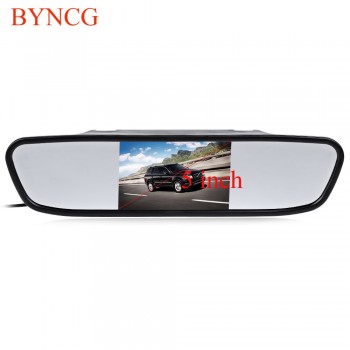 New Univeral Car Rear View Mirror Monitor 5 4.3 Inch Color TFT LCD Parking 4.3 Rearview Monitor for Backup Reverse Camera
