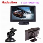5 TFT LCD color screen Car Monitor HD800*480 Car Reversing Parking Monitor for Rearview Camera VCD DVD VCR